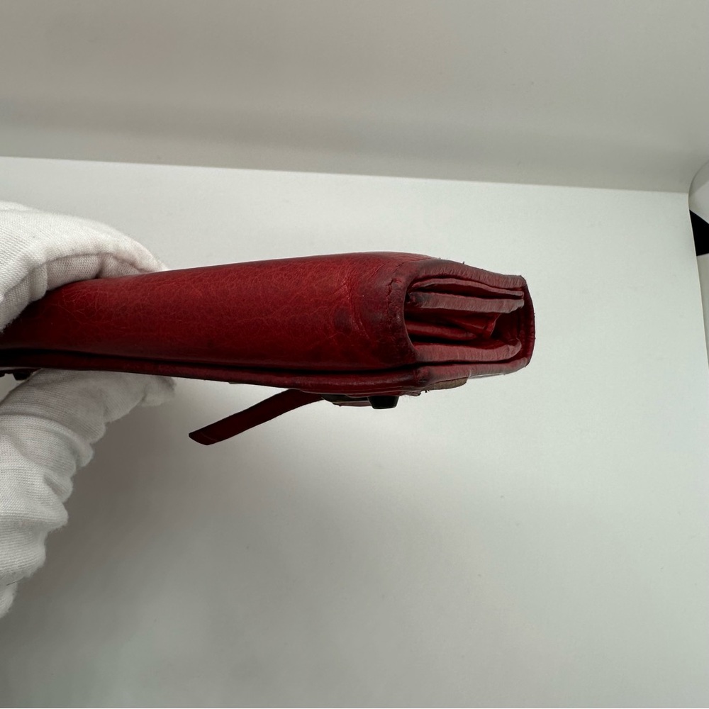 Balenciaga | Red Agneau Classic Hardware Money Long Continental Wallet - Picture 13 of 13